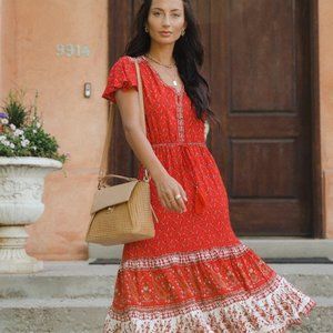 Bohme - shalise floral midi dress Size XLarge